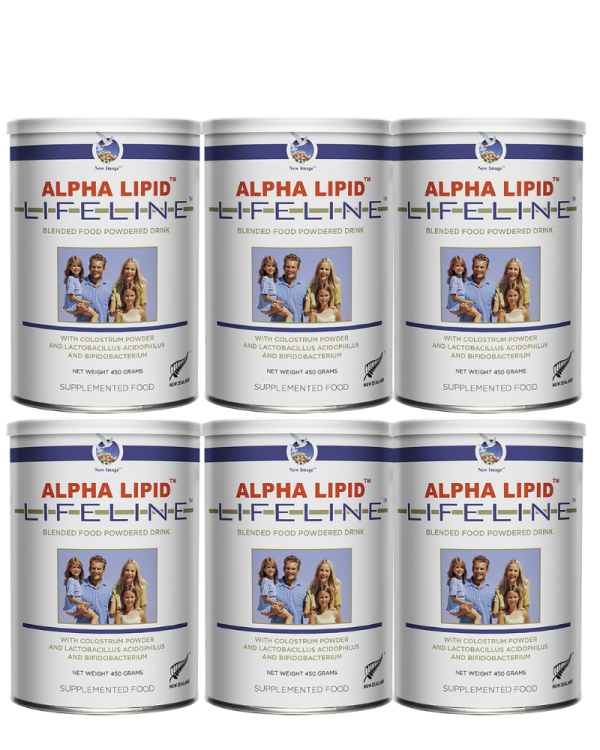 6 x Alpha Lipid Lifeline Colostrum 450gr Powdered Drink